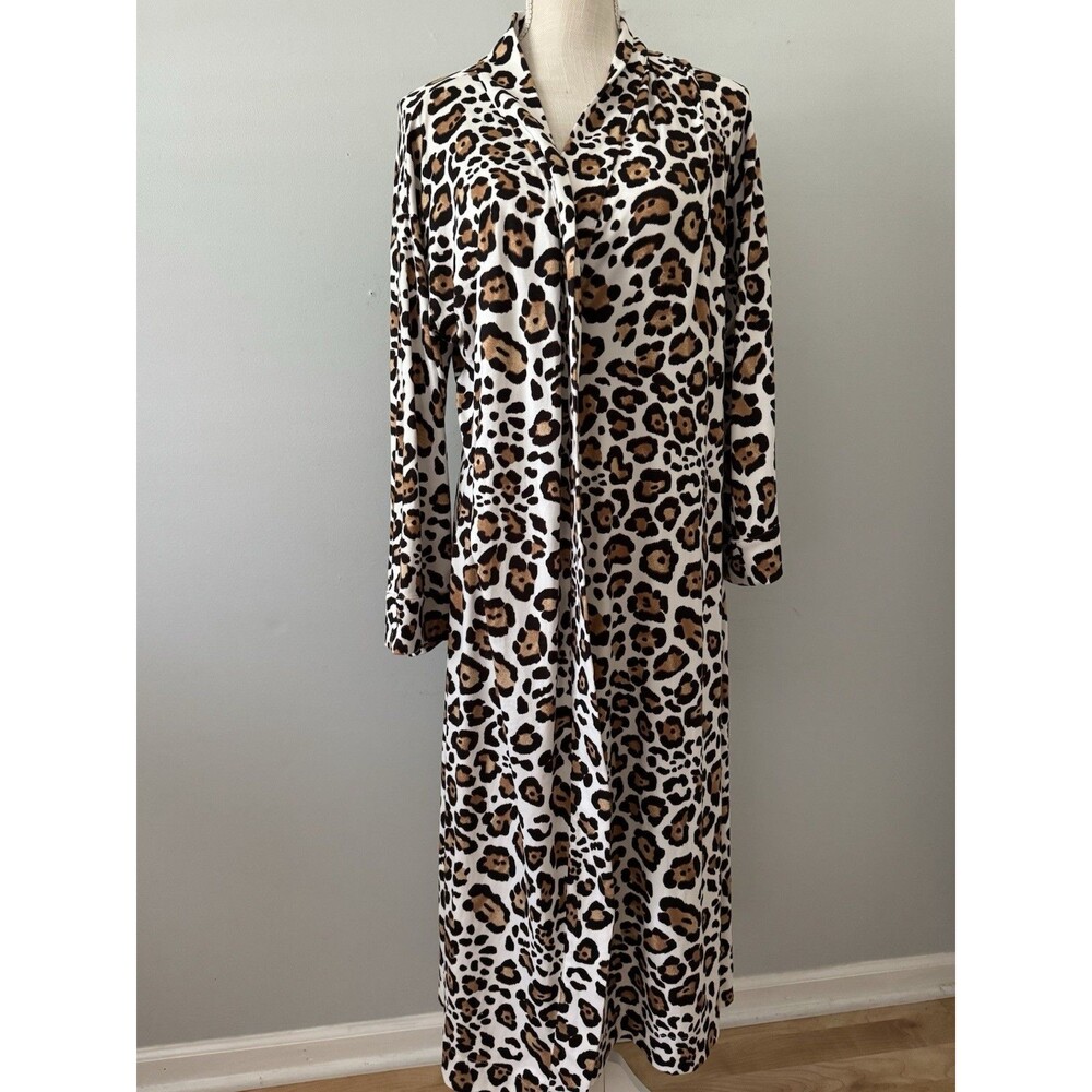 MASON Grey Women's Animal Print Robe Size Small Made in USA Missing Belt